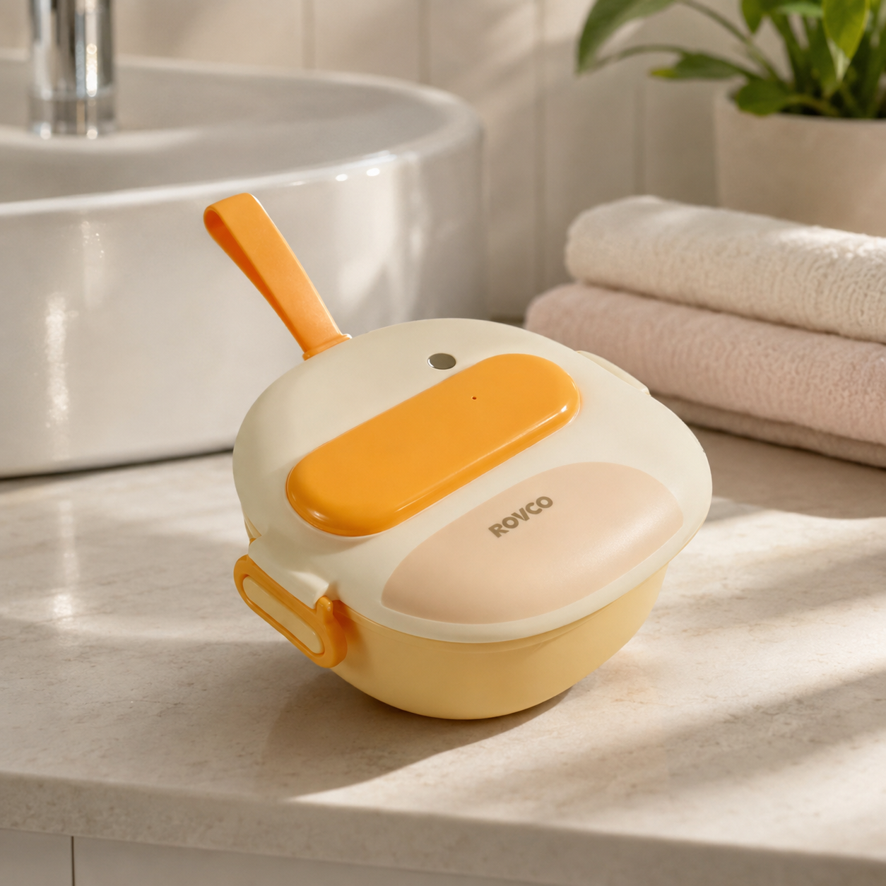 ROVCO Portable 316L Stainless Steel Baby Feeding Set | Suction Bowl, Spoon & Food Scissors for 6+ Months | RK-C1017